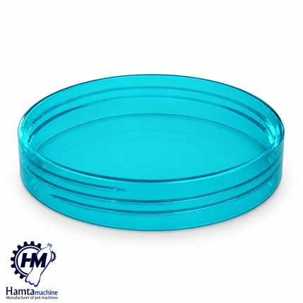 درب جار پت شفاف آبی فیروزه‌ای دهانه 88 میلی‌متر همتاماشین